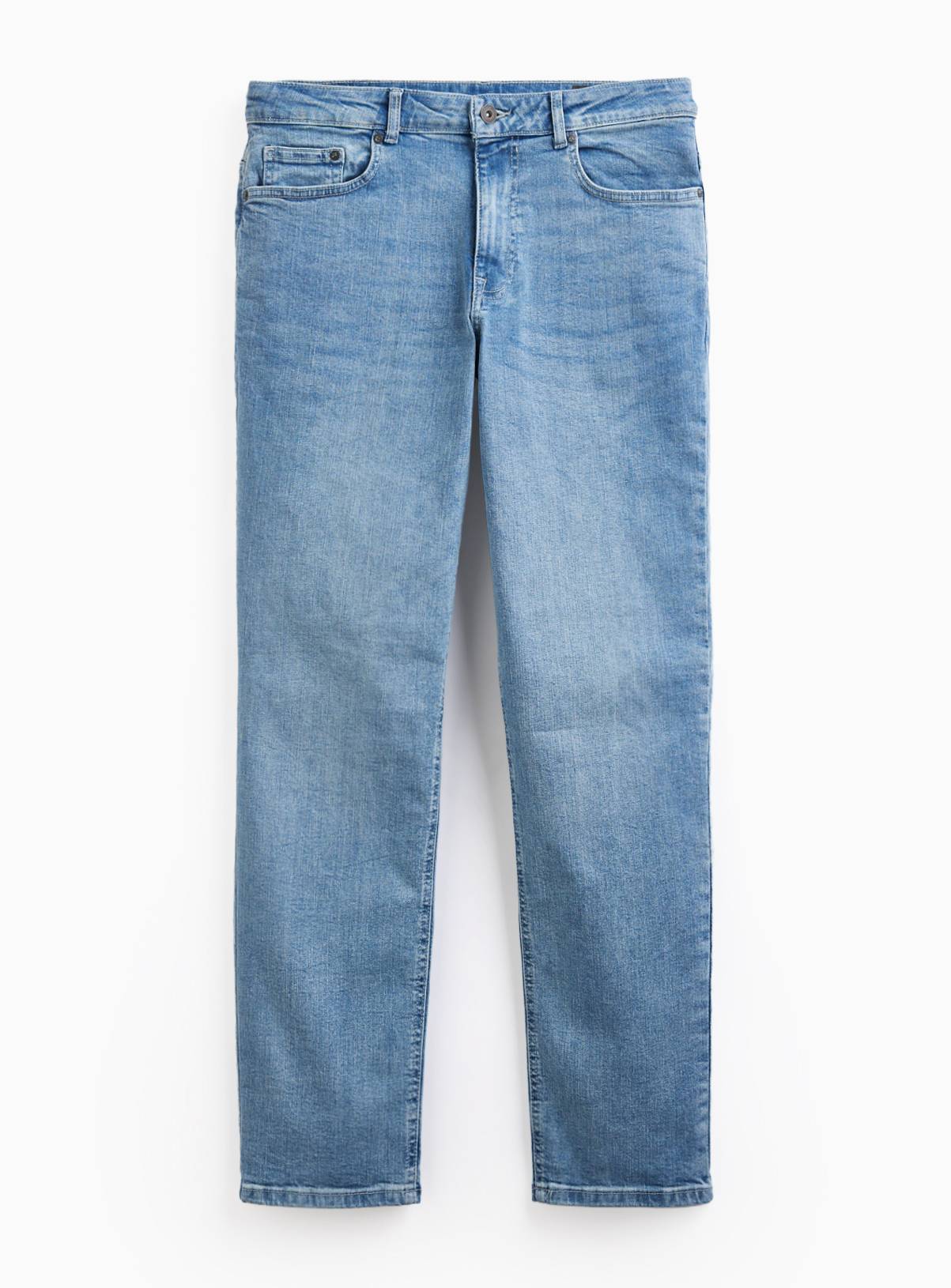 Light Denim Mid Rise Straight Leg Jeans 30R - Image 3